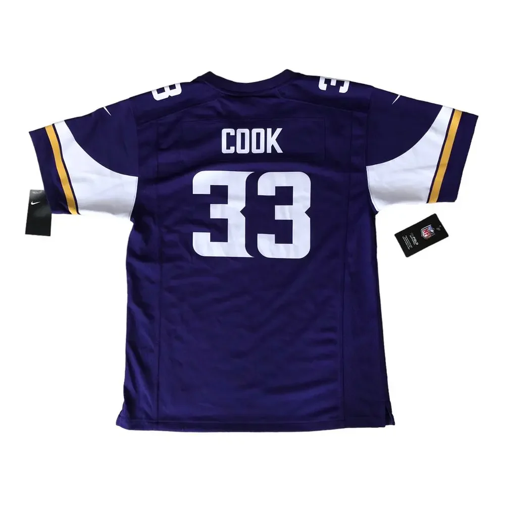 Nike Dalvin Cook Purple Minnesota Vikings #33 Game Jersey Size XL Youth- NEW